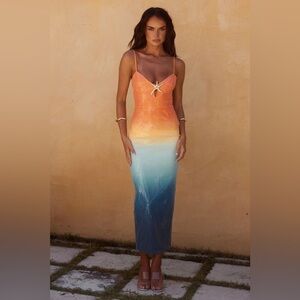 BENITO MIDI DRESS - OMBRE - Runaway the Label